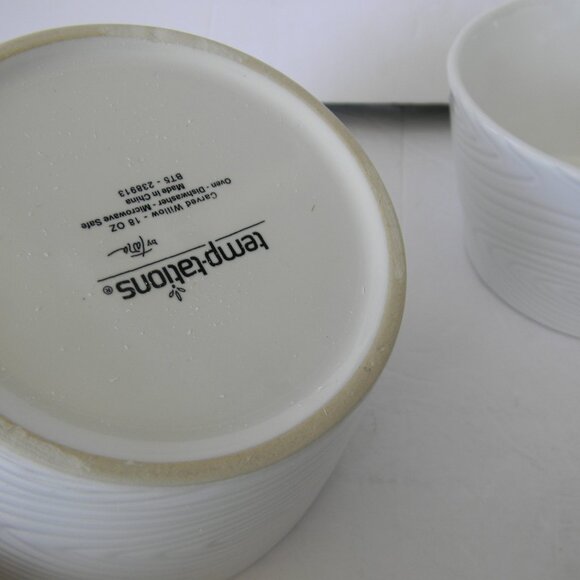 NEW Temp-tations Woodland Set of (3) 18-oz Cereal Bowls WHITE - Picture 4 of 6